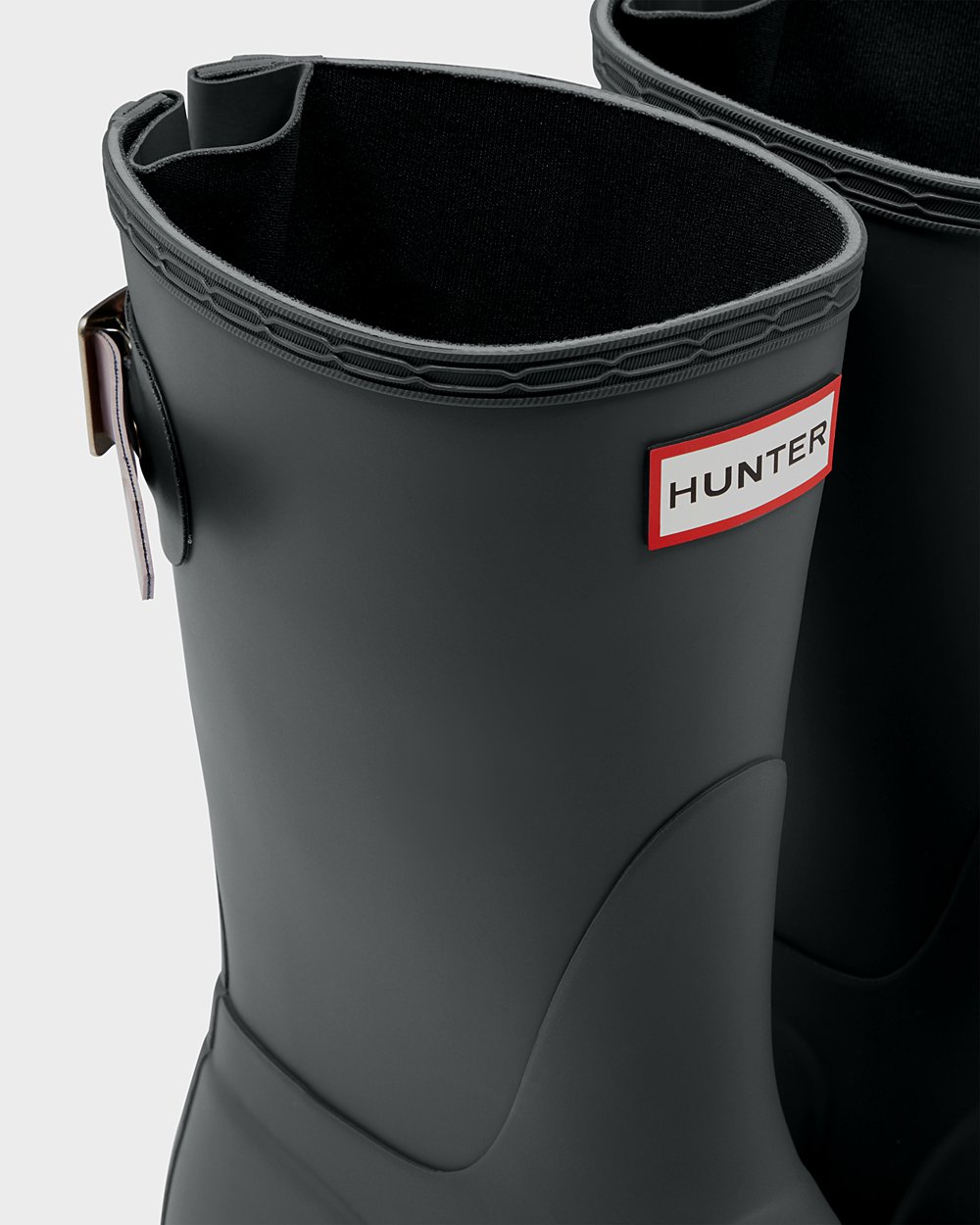 Botas De Cortas Hunter Mujer Verde Oscuro/Moradas Original Back Adjustable 253941-TOY